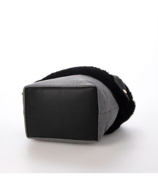 UNBILLION カシュカシュ cachecache / エコファーコンビリボントートバッグ ブラック