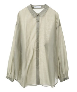 Green Parks ＳＥＴ２点フリルビスチェ＋シャツチュニック Light Green