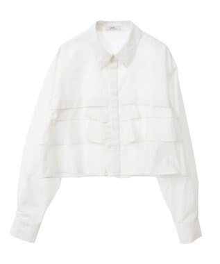 earth music&ecology ティアードショートシャツ Off White