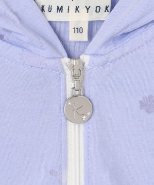 組曲 KIDS 【UVケア】【110-140cm】フラワーオパール パーカー サックスブルー系