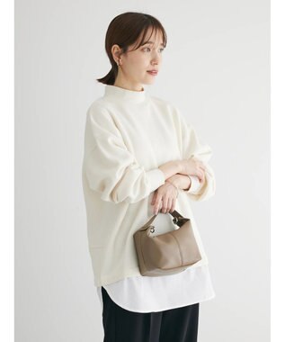 Green Parks 裏起毛ドッキングチュニック Off White