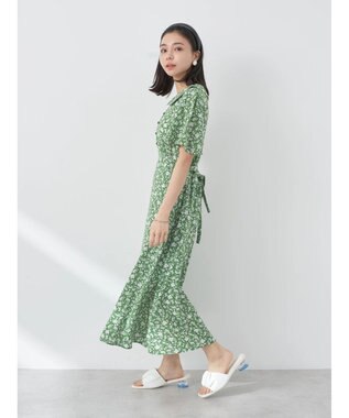 earth music&ecology ちょっとレトロなワンピース Green