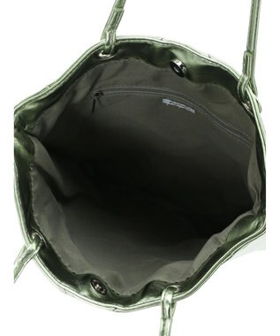 Green Parks ａｎｄｍｉｋｋａ　パッチワークメタリックＡ４トート Mint Green