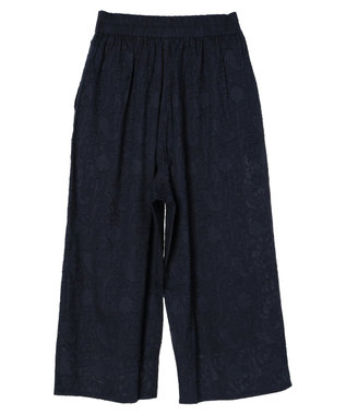 Green Parks インド綿　ジャガードイージーパンツ Navy