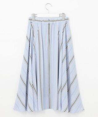 自由区 L 【WEB限定】ランダムストライプ セットアップワンピース サックスブルー系1