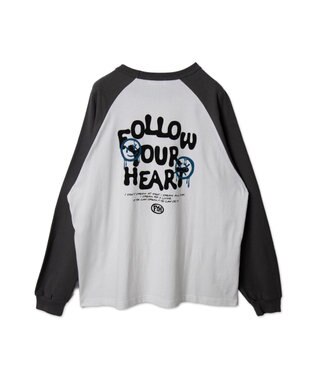 WEGO 【ユニセックス着用ITEM】ラグラングラフィックBIG　T（LS） スミクロ