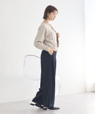 earth music&ecology 【一部予約】カラーコンビニットカーディガン ベージュ