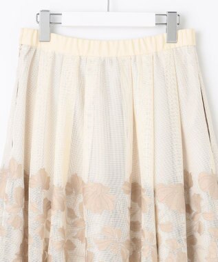 自由区 【Premium Collection】フラワーエンブロイダリーチュール  スカート ベージュ系