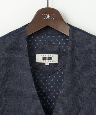 JOSEPH ABBOUD 【キングサイズ・ストレッチ/多機能】ツィーディジャージ ベスト ネイビー系4