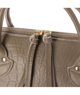 UNBILLION perche 牛革オイル2wayテープショルダー クロコオーク