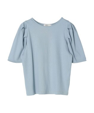 earth music&ecology パワーショルダーリブプルオーバー