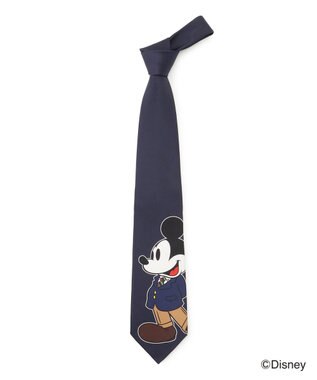 J.PRESS MEN 【DISNEY COLLECTION】シルクサテンプリント ネクタイ / ミッキーマウス ネイビー系