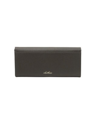 CLATHAS イヴェット かぶせ長財布 ダークグレー