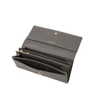 CLATHAS イヴェット かぶせ長財布 ダークグレー