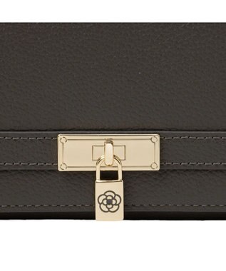 CLATHAS イヴェット かぶせ長財布 ダークグレー