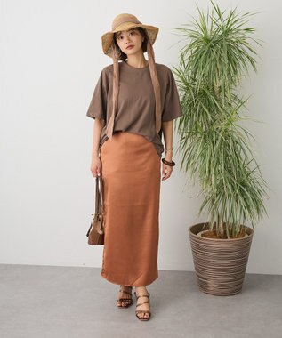 CRAFT STANDARD BOUTIQUE ゴムサテンスカート Orange