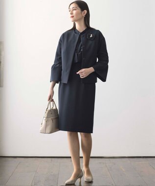 組曲 S 【KUMIKYOKU NAVY】コンフォータブルドレープ ジャケット ネイビー系