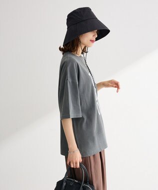 Green Parks ピグメントロゴＴシャツ Charcoal Gray