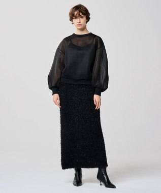 uncrave シアー ラッセル トップス（uncrave WHITE） ブラック