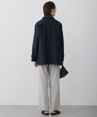 ICB L 【配色襟取り外し可能】ライトモールスキン キルトライナー付きバーンジャケット ネイビー