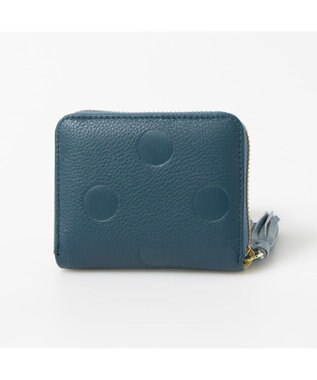 UNBILLION ペルケ perche / ドット型押し・ジャバラカードウォレット ブルー