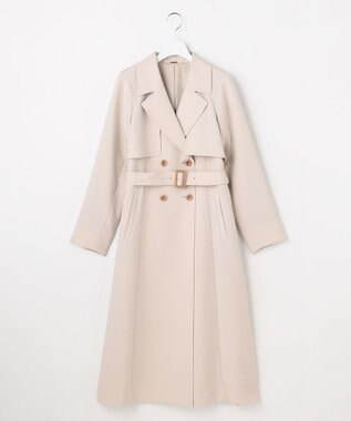 ANY SIS エレガントロング トレンチ コート ライトベージュ