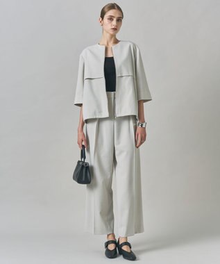 ICB 【洗える】【OUR WACOAL コラボ】カップイン スクエアネック タンクトップ ブラック系