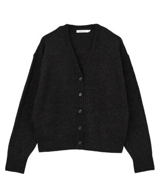 AMERICAN HOLIC Vネックラメニットカーディガン Black