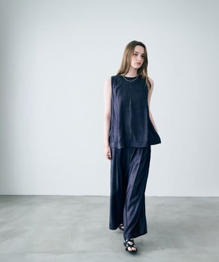 uncrave リヨセルデニム ノースリーブブラウス インディゴ