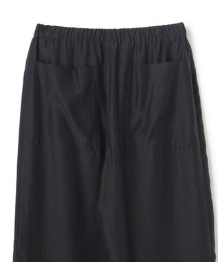 uncrave リヨセルシルクローン ギャザーパンツ ブラック