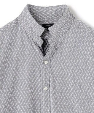 JOSEPH HOMME アロージャガードストレッチ ウイングカラーシャツ ライトグレー系