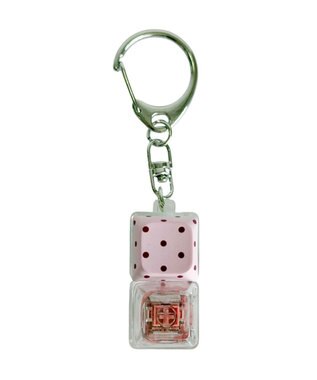 WEGO ドットキーキーホルダー ピンク