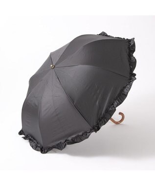 UNBILLION カシュネ cachenez / 【晴雨兼用】【日傘】 【UV カット率99.999.9％以上】PUビッグフリルトップレス折りたたみ傘 ブラック