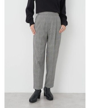 earth music&ecology 裏起毛テーパードパンツ Glen Check