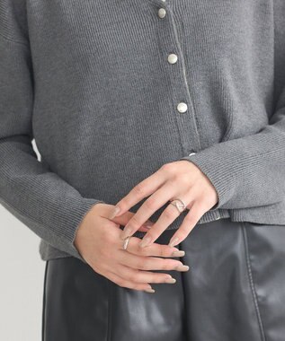 earth music&ecology コンパクトカーディガン Charcoal Gray