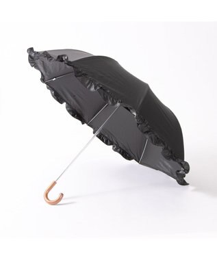 UNBILLION カシュネ cachenez / 【晴雨兼用】【日傘】 【UV カット率99.999.9％以上】PUビッグフリルトップレス折りたたみ傘 ブラック