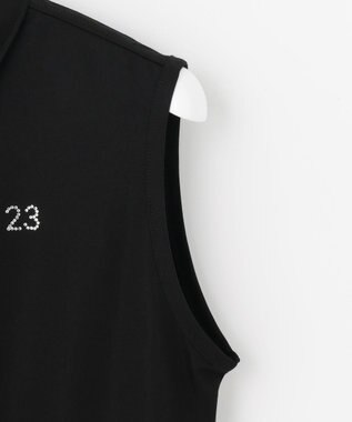 23区GOLF 【WOMEN】カノコ刺繍 ノースリーブ シャツ ブラック系