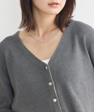 earth music&ecology コンパクトカーディガン Charcoal Gray