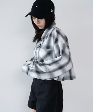 WEGO ショートチェックシャツ ホワイト