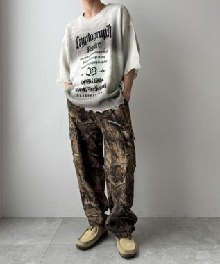 WEGO ダメージボーダーニットプルオーバー(SS) ホワイトボーダー