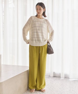 AMERICAN HOLIC 透かし編みニットプルオーバー Ivory