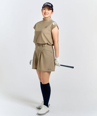 23区GOLF 着用動画あり【辻梨恵プロ着用】機能に優れた新素材「AIR TOOL」キュロットショーツ ベージュ系