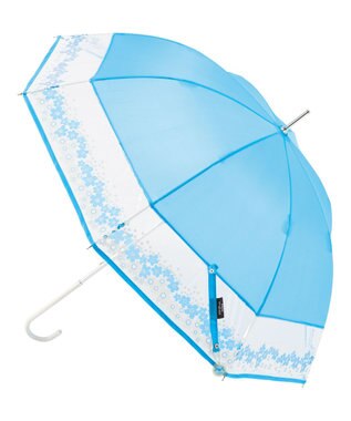 MOONBAT アデリアレトロ×estaa 傘 長傘 花の輪 ターコイズブルー