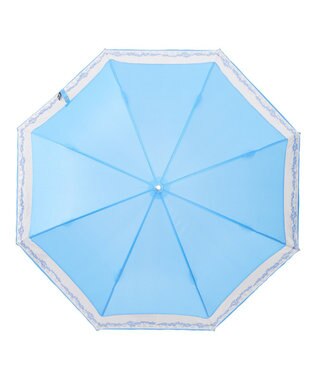 MOONBAT アデリアレトロ×estaa 傘 長傘 花の輪 ターコイズブルー