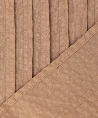 自由区 S 【涼やか】エアリーコットンリップピンタックフレンチスリーブ ブラウス ベージュ