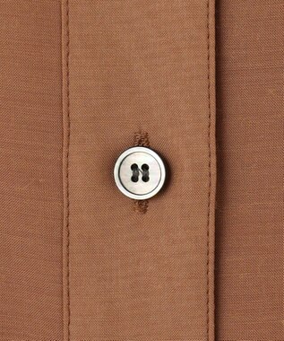 23区 S ウールシアーボイル バンドカラー シャツ キャメル系