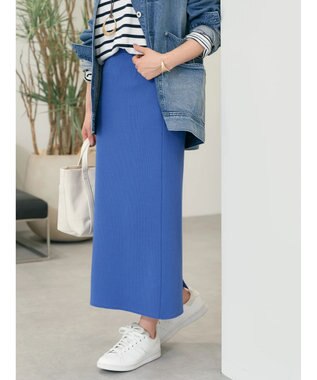 AMERICAN HOLIC 針抜きリブタイトスカート Blue