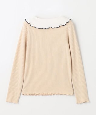 組曲 KIDS 【110-140cm】リブ襟 トップス ベージュ系