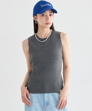 earth music&ecology 前後2WAYスリット釦タンクトップ