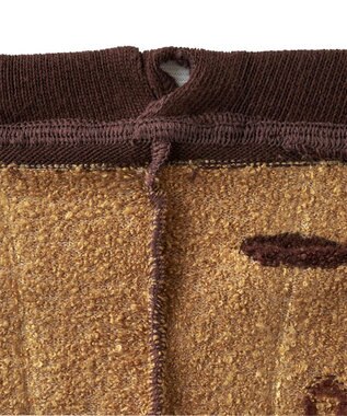 MIKI HOUSE HOT BISCUITS 【70-100cm】 シュクリーム素材 顔ドン あったかベビースパッツ ベージュ